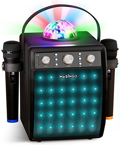 MASINGO Mesin Karaoke Bluetooth untuk Dewasa dan Kanak-...