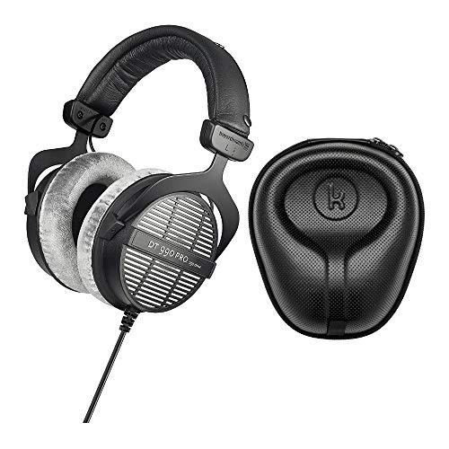 BeyerDynamic Fon Kepala Terbuka Akustik DT-990 Pro (250 Ohm) dengan Himpunan Sarung Fon Kepala Cangkang Keras Knox Gear (2 Item)