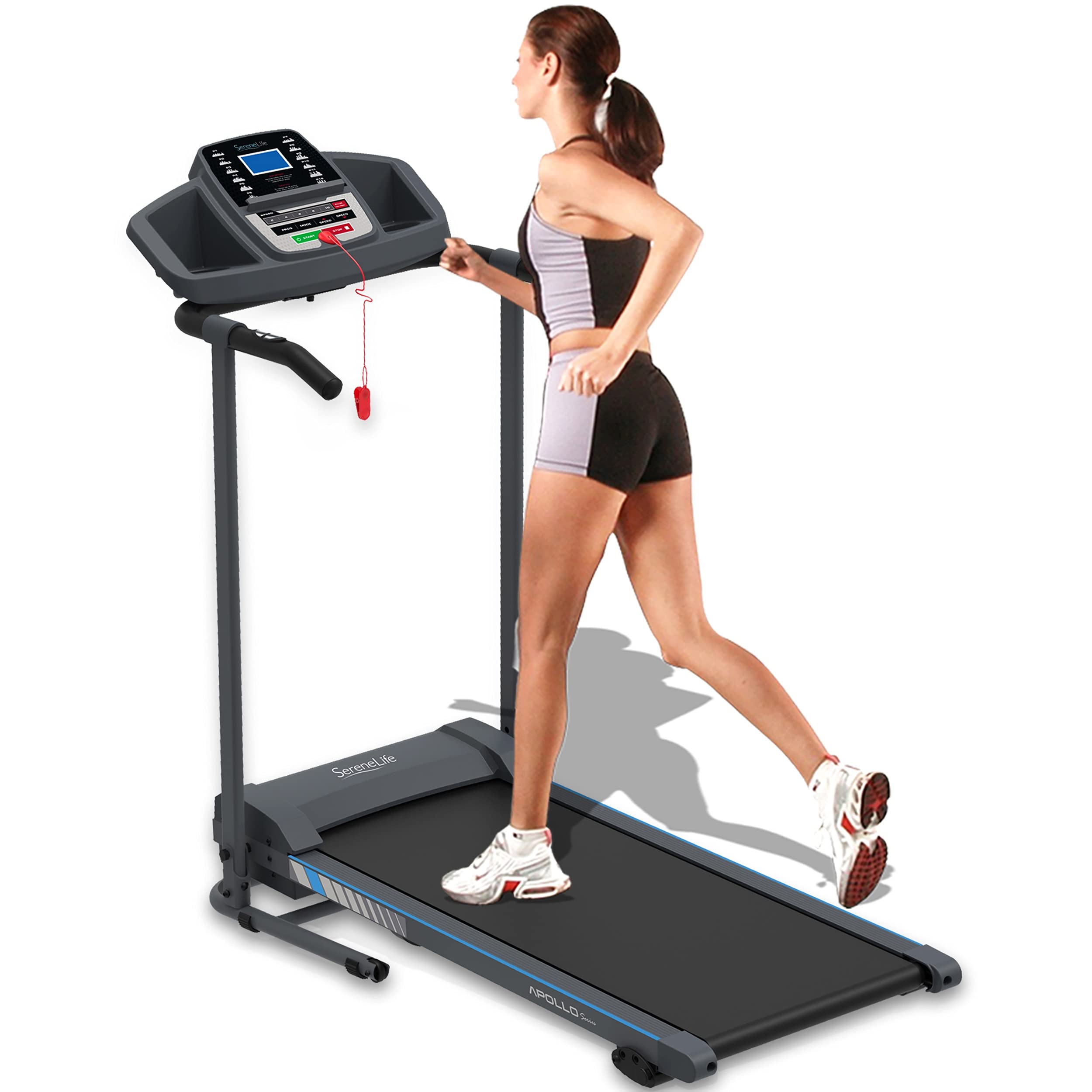 SereneLife Treadmill Lipat - Peralatan Kecergasan Rumah...