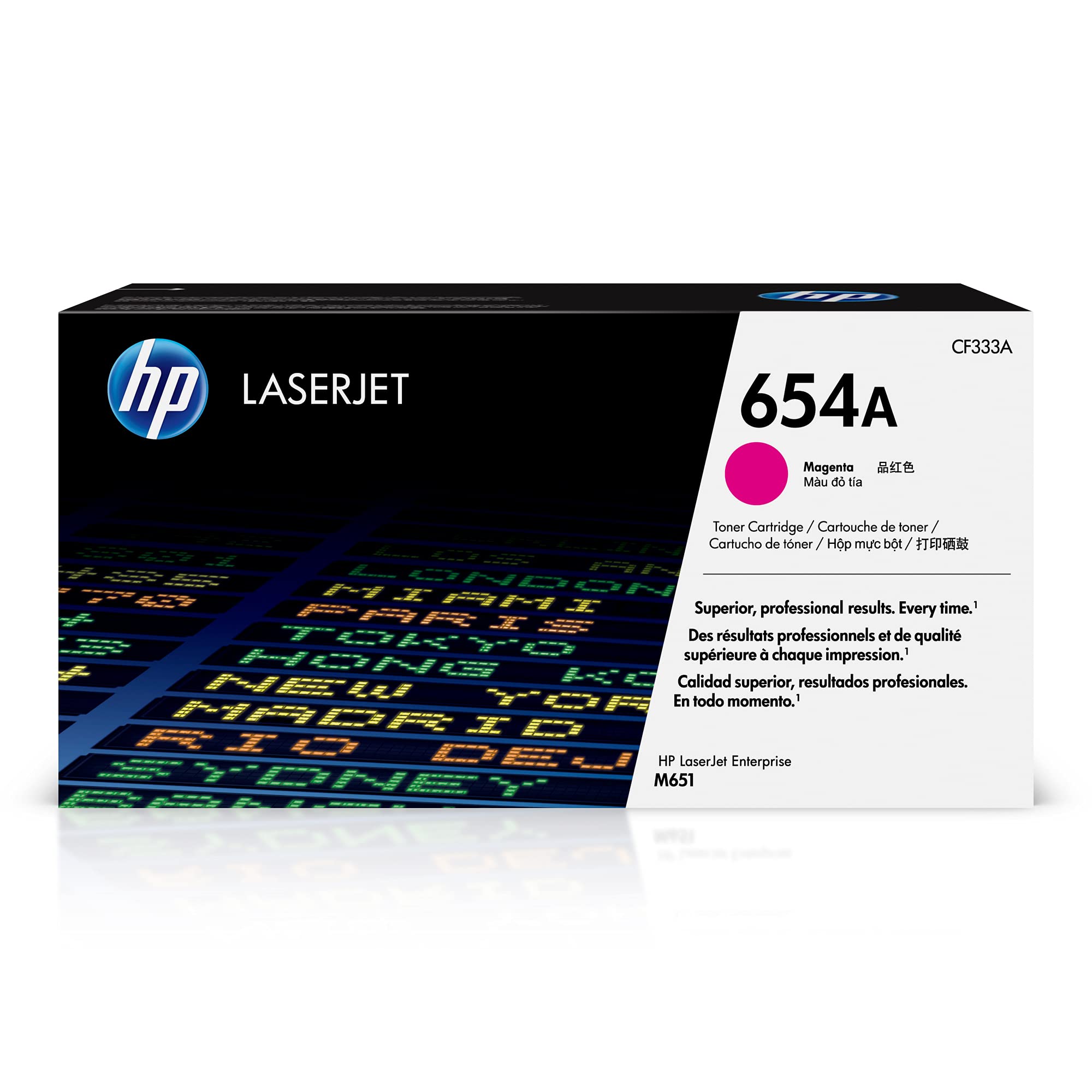 HP Kartrij Toner Magenta 654A Asli | Berfungsi dengan C...