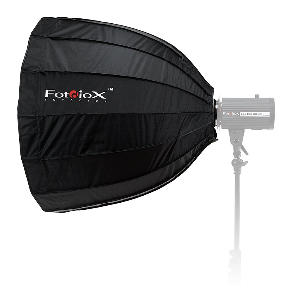 Fotodiox Deep EZ-Pro 28in (70cm) Kotak Lembut Parabola - Kotak Lembut Boleh Dilipat Pantas dengan Sisipan Balcar Serasi dengan Lebah Asing