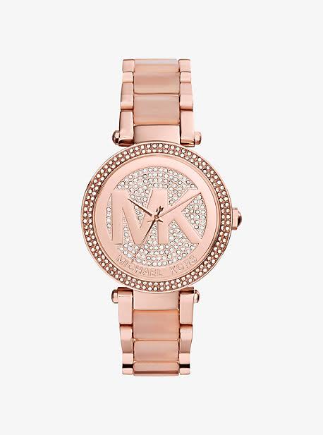 Michael Kors Watches MFG Code Jam Tangan Two-Tone Parker Wanita Michael Kors MK6176