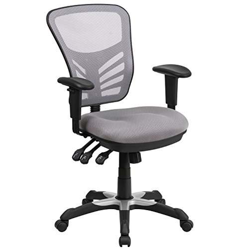 Flash Furniture Kerusi Mesh Mid-Back Gray