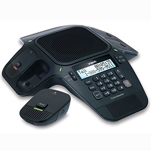 Vtech Telefon Persidangan VCS704 ErisStation DECT 6.0 dengan Empat Mic Wayarles menggunakan Teknologi Wayarles Orbitlink