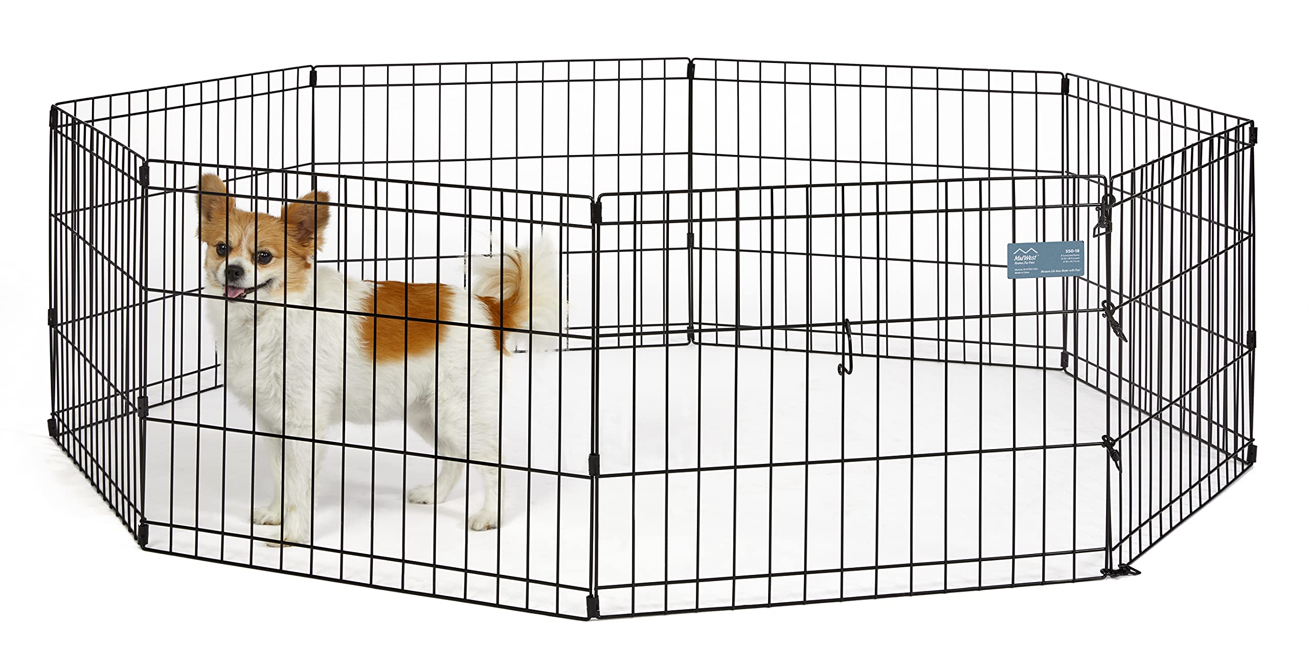 MidWest Homes for Pets Pen Senaman Anjing Logam Boleh Lipat MidWest / Playpen Haiwan Kesayangan