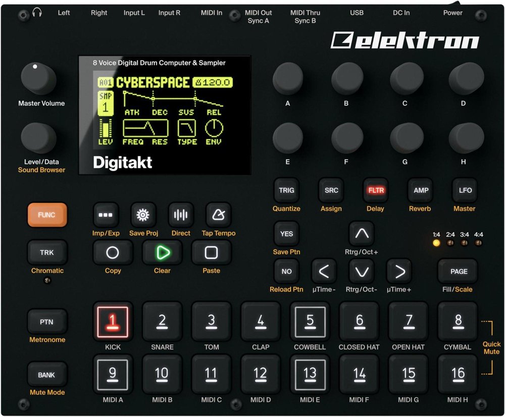 Elektron Komputer Drum dan Sampler Digitakt 8-Track