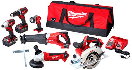 Milwaukee 2696-26 M18 Kit Kombo LITHIUM-ION 6 Alat Tanp...