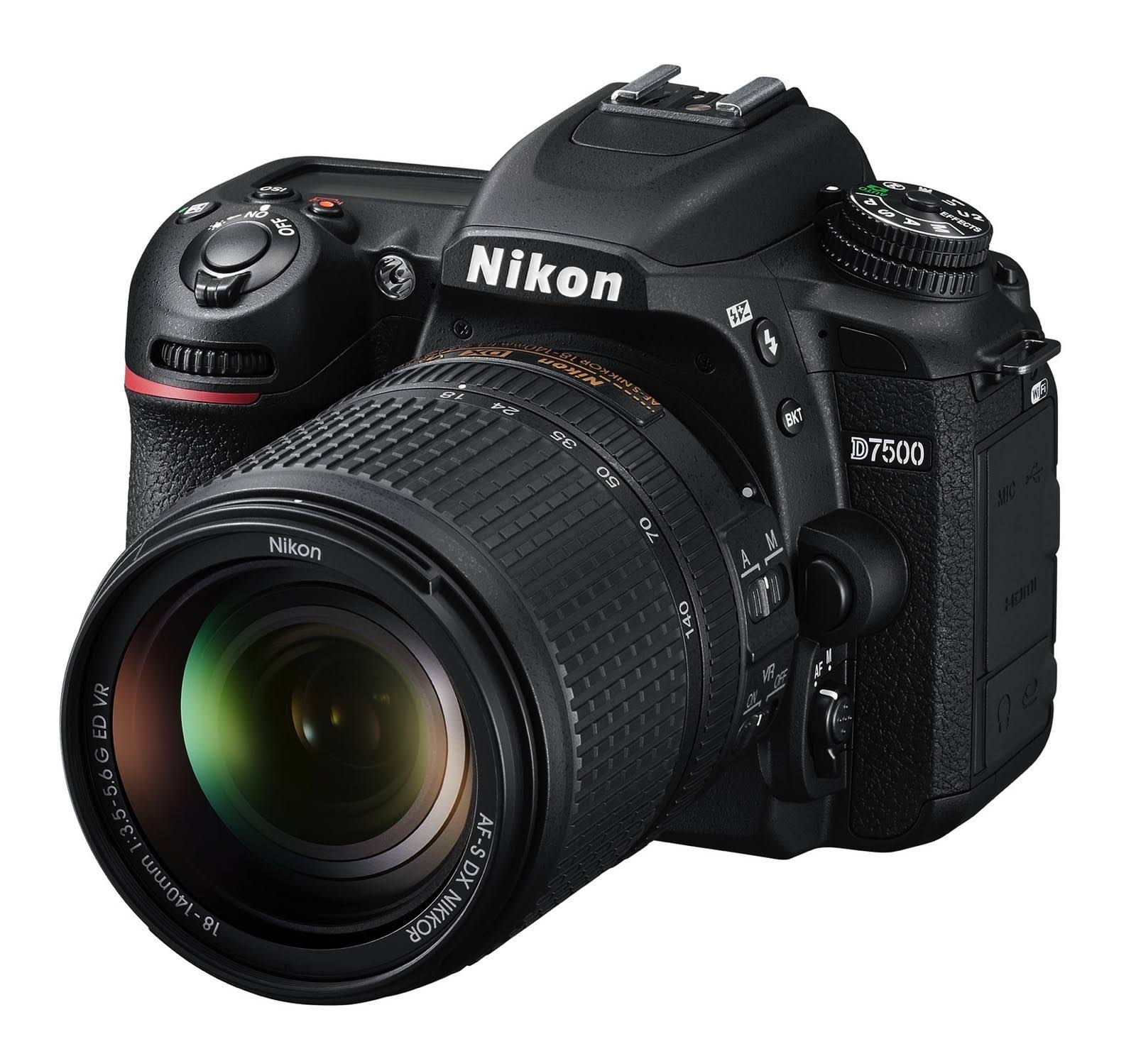 Nikon D7500 DX-format Digital SLR dengan lensa VR 18-14...