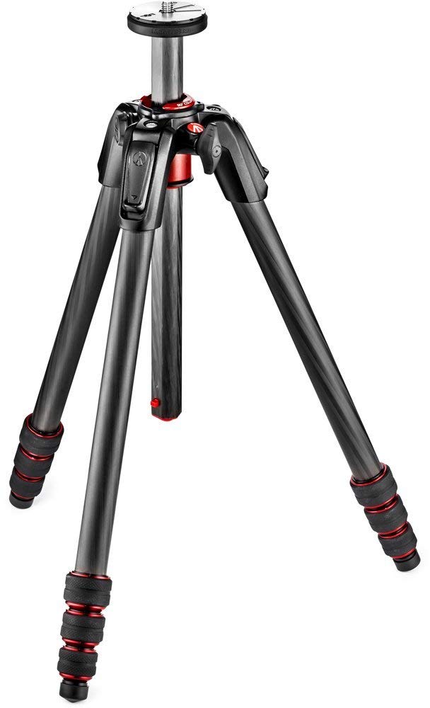 Manfrotto 190 PERGI! 4 Bahagian Tripod Serat Karbon (Hitam)